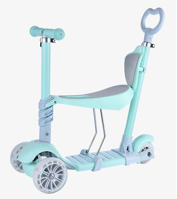 Children Can Sit And Paddle A Five-in-one Pedal Scooter - Enfance-Heureuse