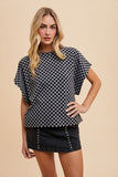 Annie Wear Checkered Round Neck Short Sleeve T-Shirt - Enfance-Heureuse