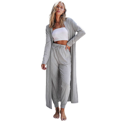 Costume décontracté à manches longues et couleur unie pour femme, simple et assorti, nouvelle collection automne