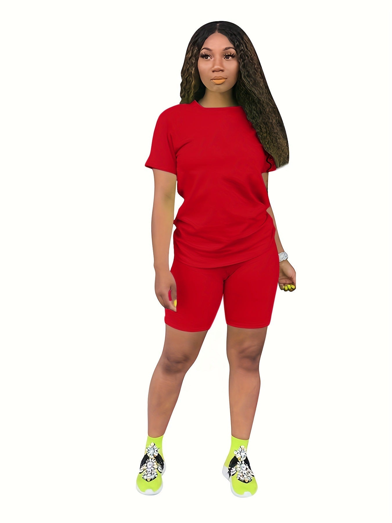 Solid Color Sports Suit Casual Two-piece Suit Women - Enfance-Heureuse