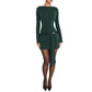 Women's Autumn Temperament Round Neck Long Sleeved Tight Fitting Dress - Enfance-Heureuse