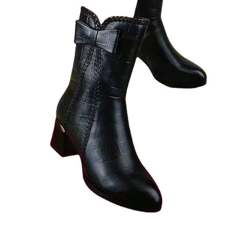 Fashion Personality Ladies Bow Martin Boots - Enfance-Heureuse