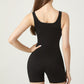 Summer Women's Ribbed Sleeveless Vest One-piece Shorts - Enfance-Heureuse