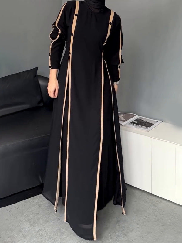 Women's Fashion Graceful Personality Stitching Dress - Enfance-Heureuse