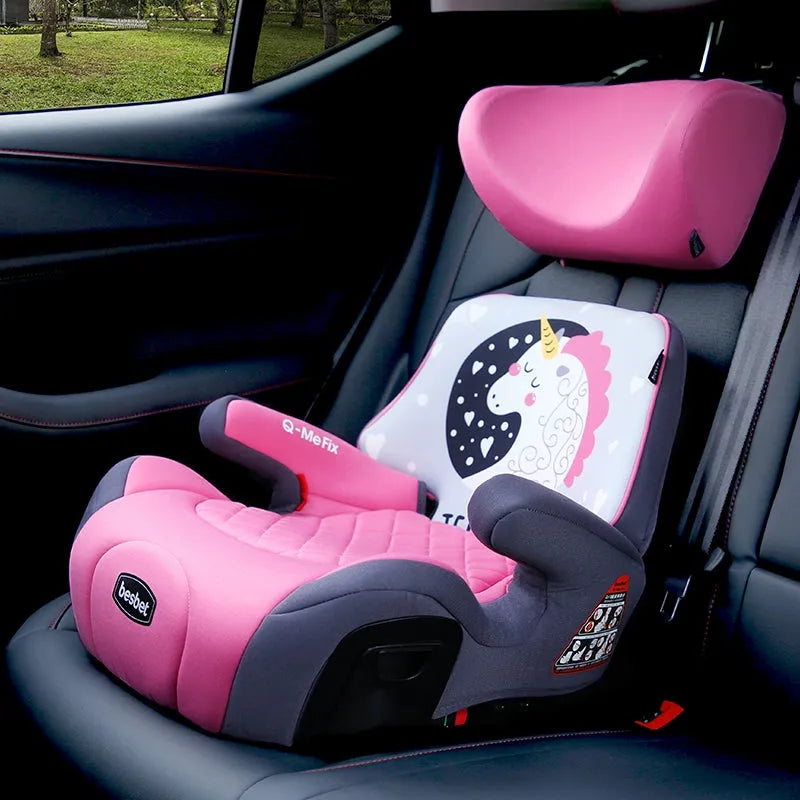 Besbet Children's Car Seat 3-12 Years Old Heightening Insole Car Portable Simple Baby Seat Cushions Isofix - Enfance-Heureuse