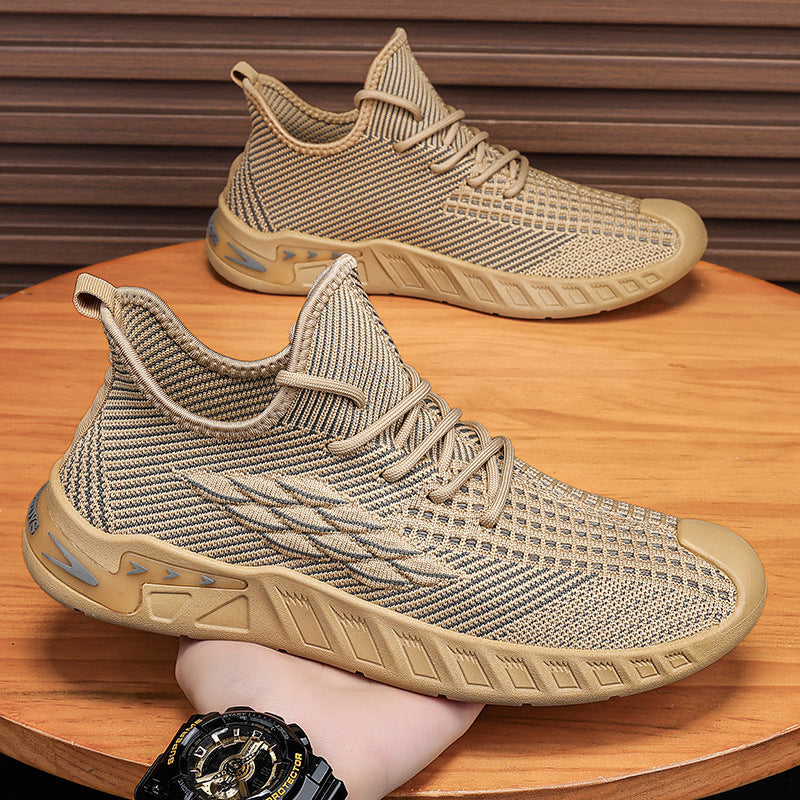 Men's Breathable Fly Woven Mesh Soft Bottom Casual Shoes - Enfance-Heureuse
