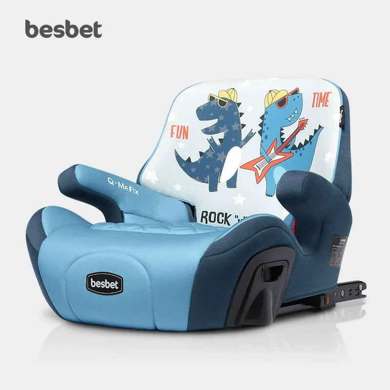 Besbet Children's Car Seat 3-12 Years Old Heightening Insole Car Portable Simple Baby Seat Cushions Isofix - Enfance-Heureuse