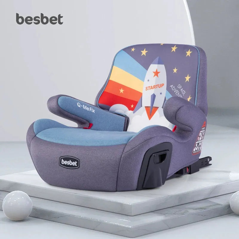 Besbet Children's Car Seat 3-12 Years Old Heightening Insole Car Portable Simple Baby Seat Cushions Isofix - Enfance-Heureuse