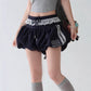 Lace Edge Elastic Waistband Lace-up Loose Shorts For Women - Enfance-Heureuse