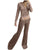 Casual Solid Color Velvet Wide Leg Pants Two-piece Set - Enfance-Heureuse