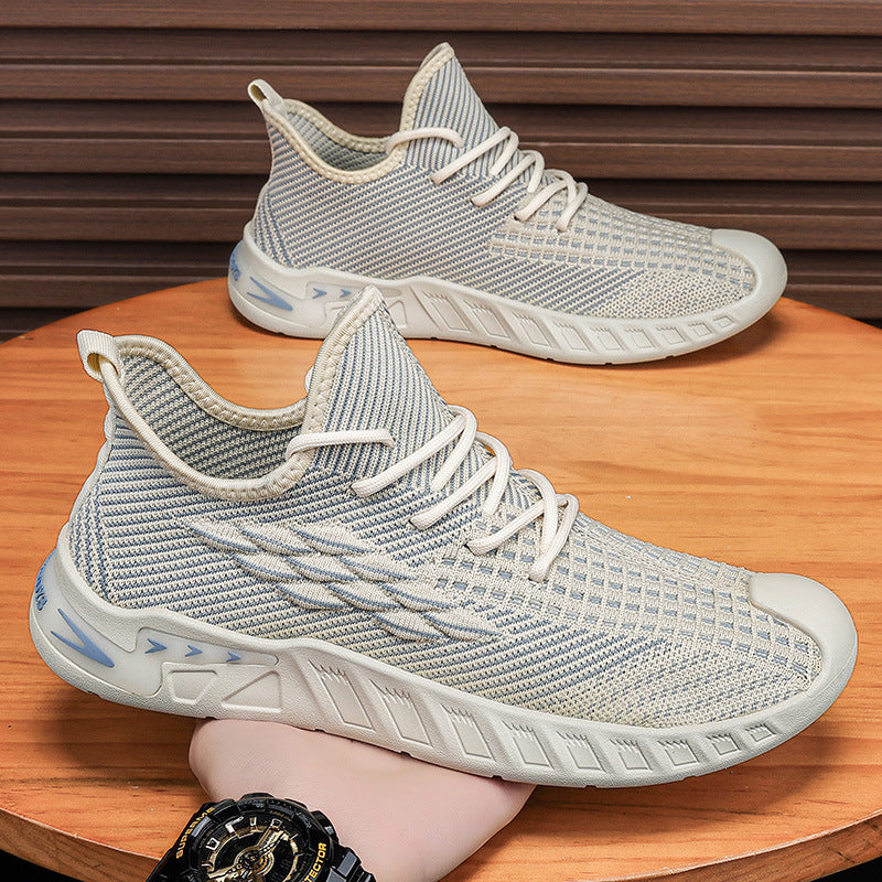 Men's Breathable Fly Woven Mesh Soft Bottom Casual Shoes - Enfance-Heureuse
