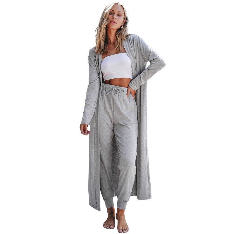 Costume décontracté à manches longues et couleur unie pour femme, simple et assorti, nouvelle collection automne