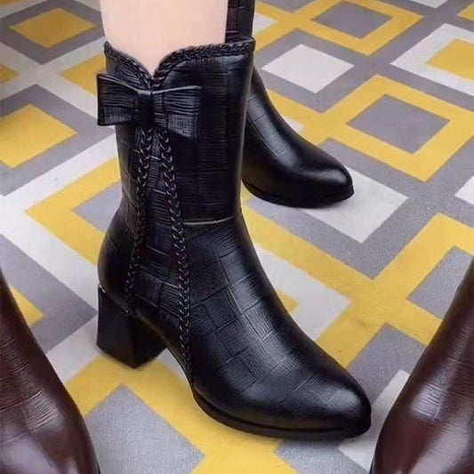 Bottes Martin à nœud pour femmes, à la mode et à la personnalité