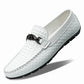 Spring And Summer White Lazy Doug Shoes Men's British Casual Leather Shoes - Enfance-Heureuse