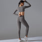 Yoga Clothes Sports Push Up Long Sleeve Workout Clothes Suit - Enfance-Heureuse