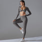 Yoga Clothes Sports Push Up Long Sleeve Workout Clothes Suit - Enfance-Heureuse