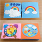 Montessori children Busy Board DIY Rainbow Cloth Book Education Toys Habits Knowledge Developing Basic self care skills training - Enfance-Heureuse
