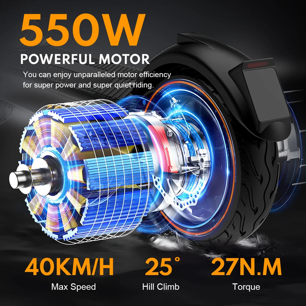 HX X9 Adult Electric Scooter 15.6AH 550W 48V 40KM/H Foldable Electric Kick Scooter 10 Inch E Scooter Electric Skateboard - Enfance-Heureuse