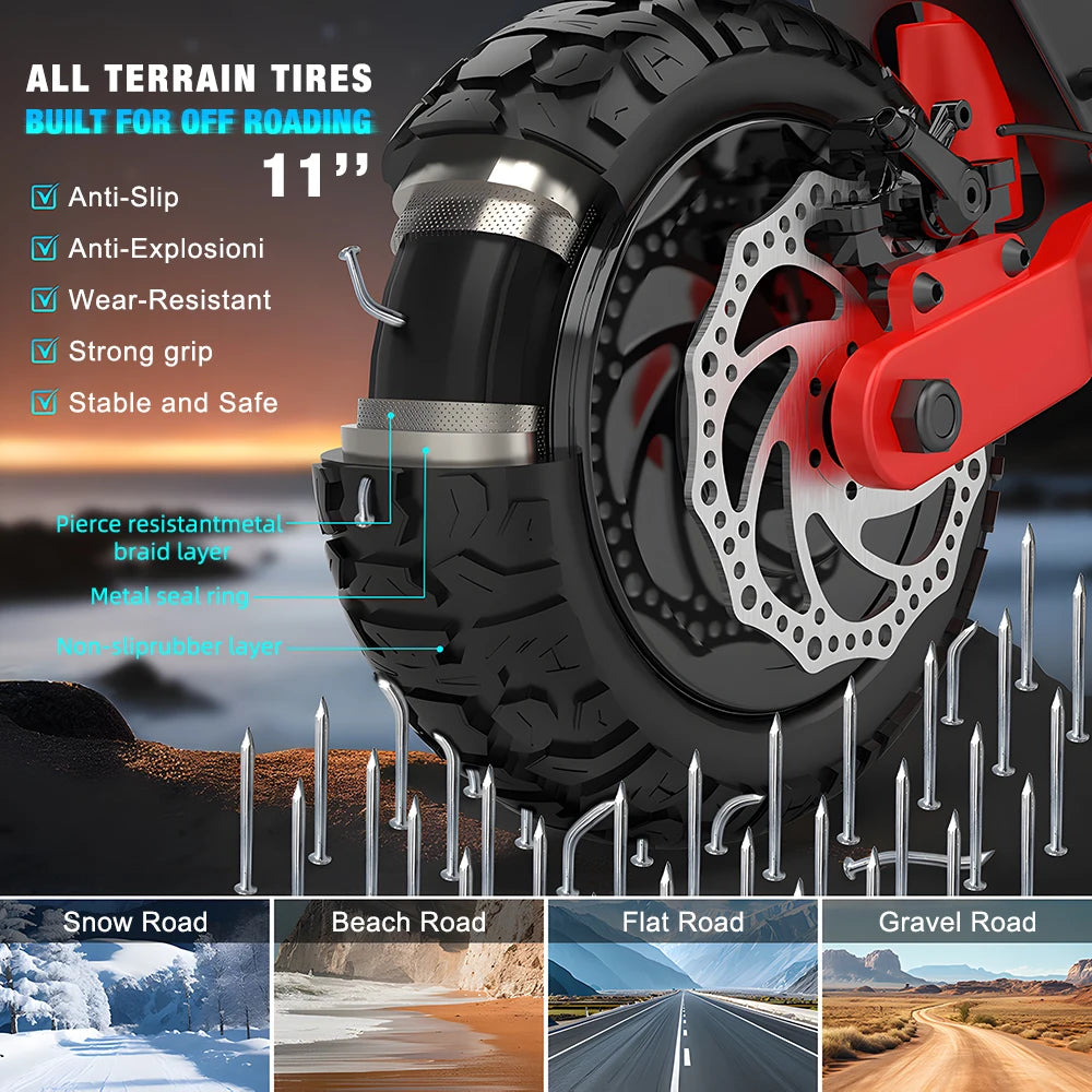 HX X10 18.2AH Electric Scooter 2000W 50KM/H Foldable Electric Kick E Scooter Dual Motors 11 Inch Escooter for Adults - Enfance-Heureuse