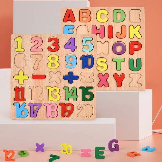 Education de Montessori pour Enfants. Les lettres de l'Alphabets et les nombres en coleurs. - Enfance-Heureuse