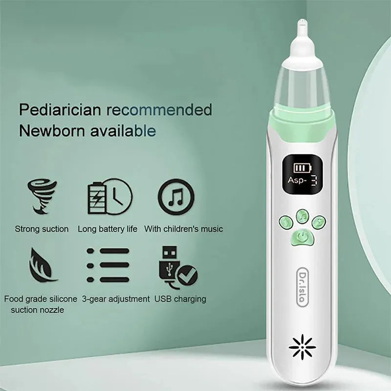 Dr.isla Baby Nose Cleaner Silicone Adjustable Suction Electric Child Nasal Aspirator Safety Convenient Low Noise - Enfance-Heureuse
