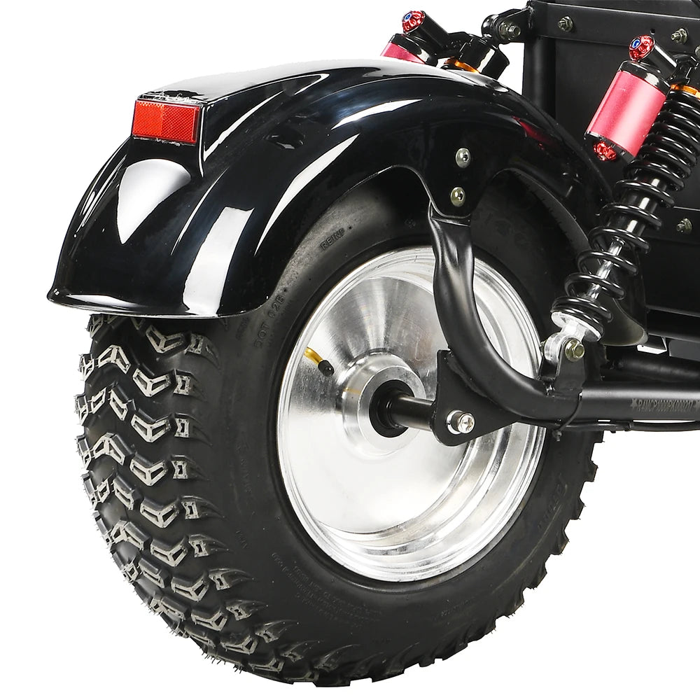 For Adults Citycoco 18 Inch Off-road Fat Tire Max Speed 60-70KM/H 4000 Powerful Motor 2 2heel Detachable Eectric Scooter - Enfance-Heureuse