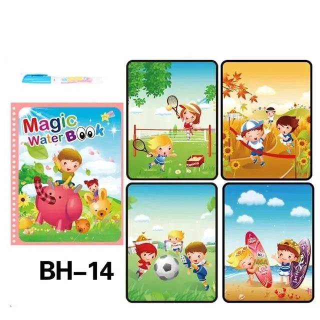 Children Magic Water Drawing Book Reusable Coloring Book Painting Drawing Toys Sensory Early Education Montessori Toys for Kids - Enfance-Heureuse