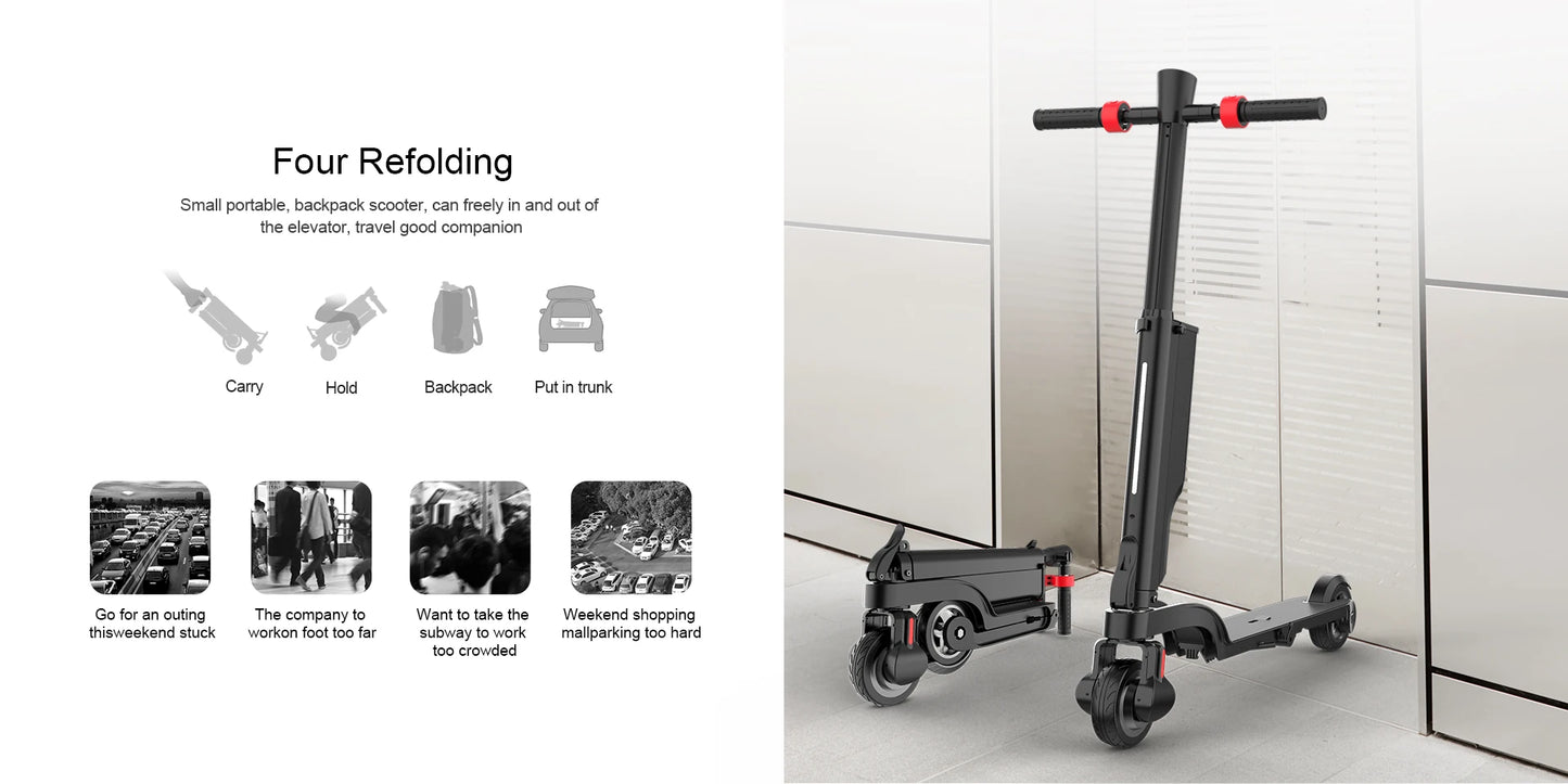 HX X6 electric scooter Foldable 350W 25KM/H Electric scooters 7.5AH 36V E Scooter 5.5 Inch Escooter for Adults - Enfance-Heureuse