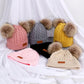 Cute Double Wool Pompom Baby Hat Children Cap Warm Autumn Winter Hats For Kids Boys Girls Knitted Warmer Beanie Caps Bonnet - Enfance-Heureuse