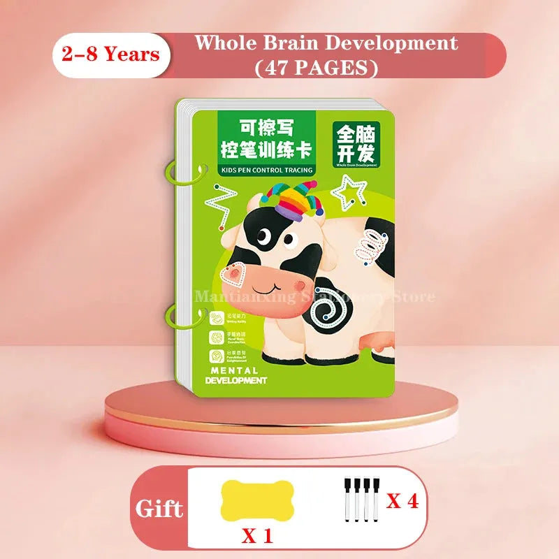 Magical Tracing Workbook Control Training Book Reusable Magic Practice Copybook Children Montessori Drawing Education Stationery - Enfance-Heureuse