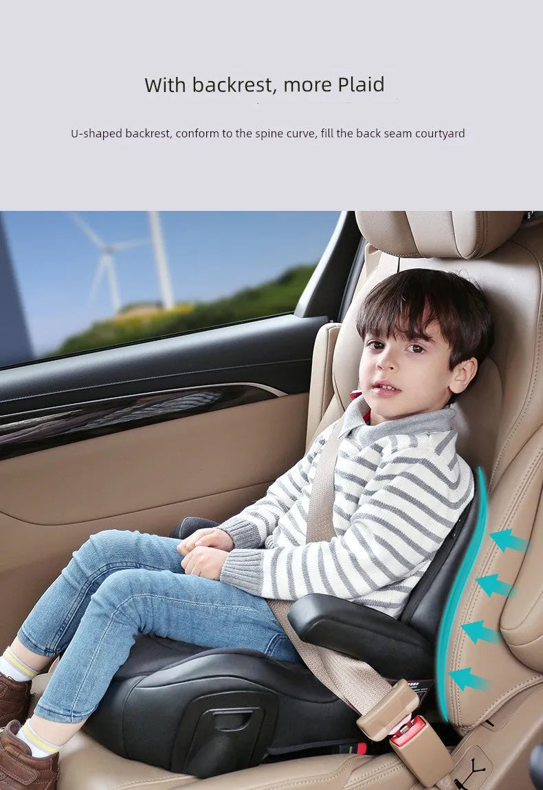 Besbet Children's Car Seat 3-12 Years Old Heightening Insole Car Portable Simple Baby Seat Cushions Isofix - Enfance-Heureuse