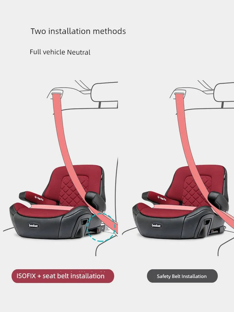 Besbet Children's Car Seat 3-12 Years Old Heightening Insole Car Portable Simple Baby Seat Cushions Isofix - Enfance-Heureuse