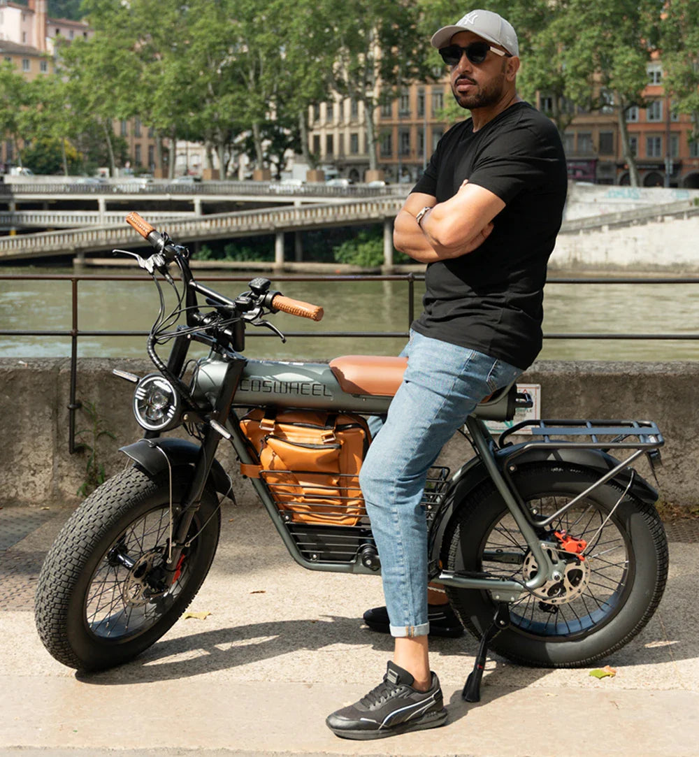 Vélo électrique Coswheel CT20 1500 W, moto 20 pouces, Fatbike, VTT, 48 V, 25 Ah, pour adultes