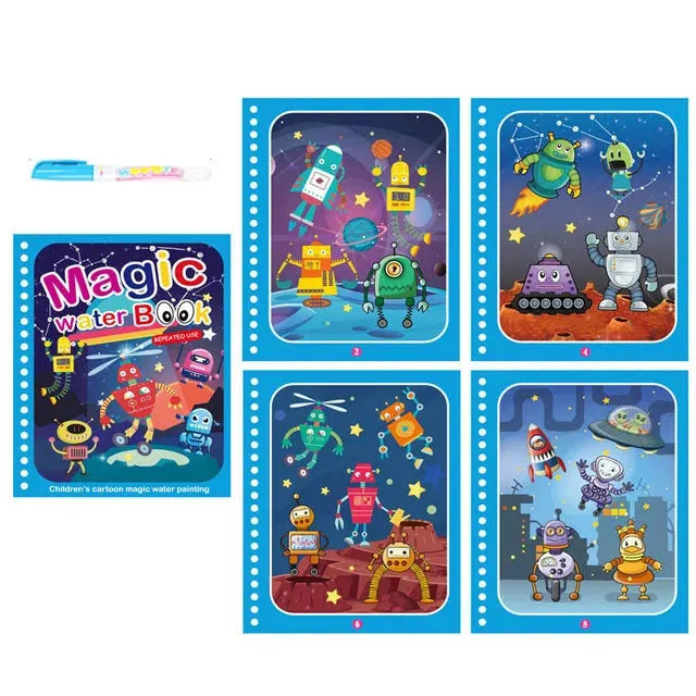 Children Magic Water Drawing Book Reusable Coloring Book Painting Drawing Toys Sensory Early Education Montessori Toys for Kids - Enfance-Heureuse