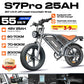 DEEPOWER S7Pro Electric Bike for Adults, 48V, 60Ah,Dual Battery, 20''x4.0 Fat Tires,Snow Mountain E-Bike, 2000W Electric Bicycle - Enfance-Heureuse
