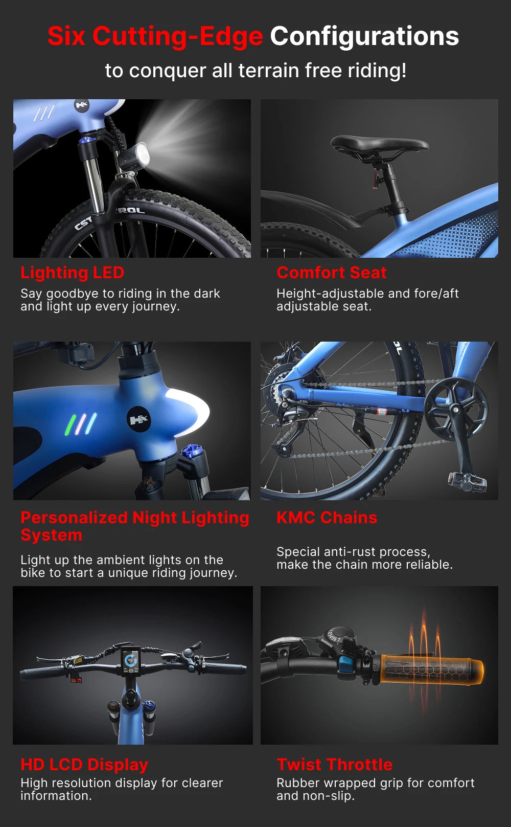 HX Q5 Ebikes 2000W Adults Electric Bike 57KM/H Electric Bicycle 27.5 Inch Removable battery Electric E Bikes Mountain Ebike - Enfance-Heureuse