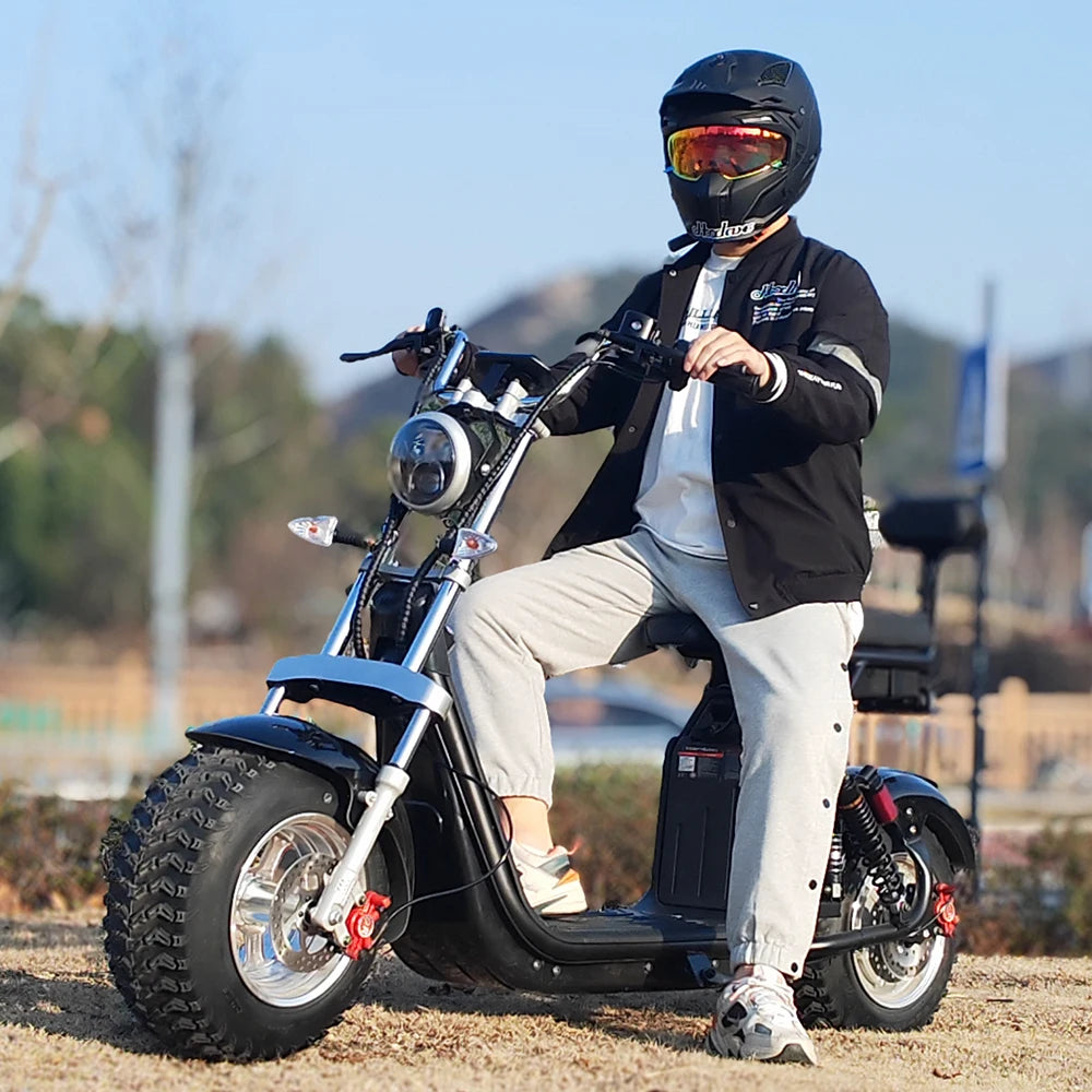 For Adults Citycoco 18 Inch Off-road Fat Tire Max Speed 60-70KM/H 4000 Powerful Motor 2 2heel Detachable Eectric Scooter - Enfance-Heureuse