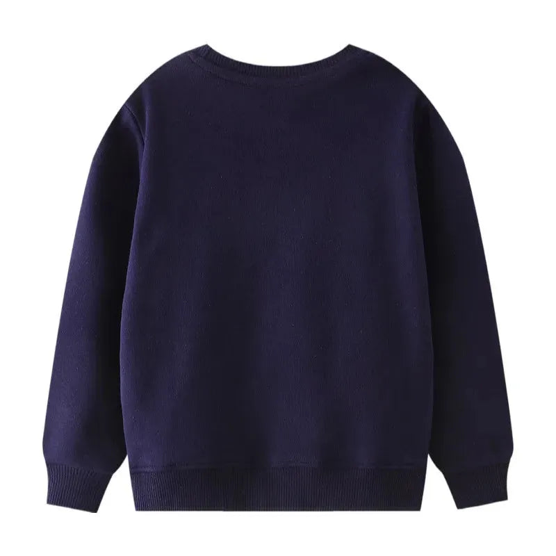 Jumping Meters 2-7T New Arrival Cartoon Cars Embroidery Autumn Boys Sweatshirts Long Sleeve Baby Clothes Hot Selling Kids Shirts - Enfance-Heureuse