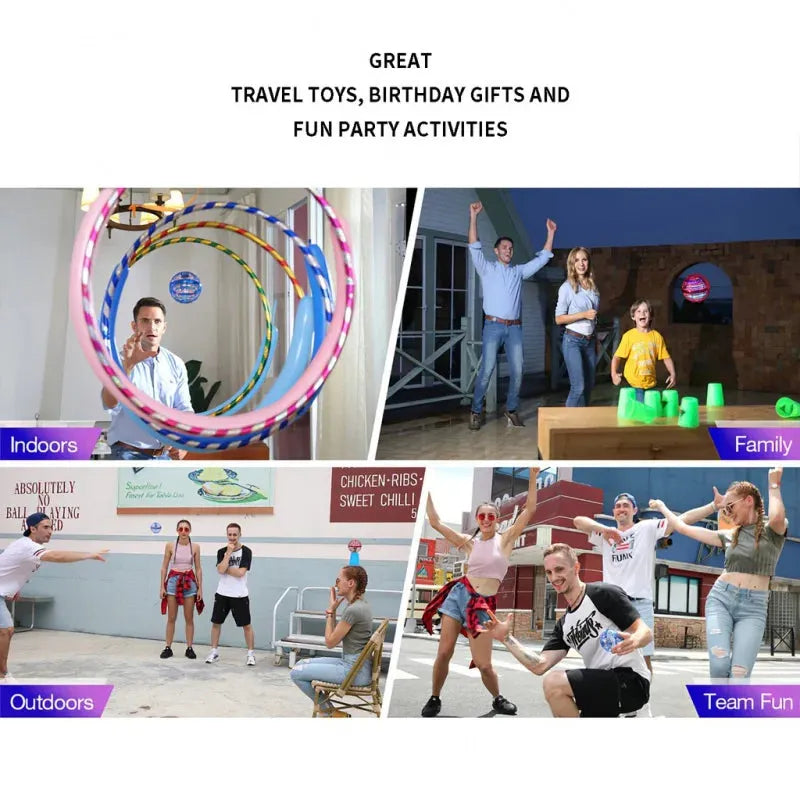 New Kids Toy Flypova Pro Magic Ball Flying Spin Hand Toy Control 360 Degree Rotary Mini Helicopter Children Christmas Gift/Chris - Enfance-Heureuse