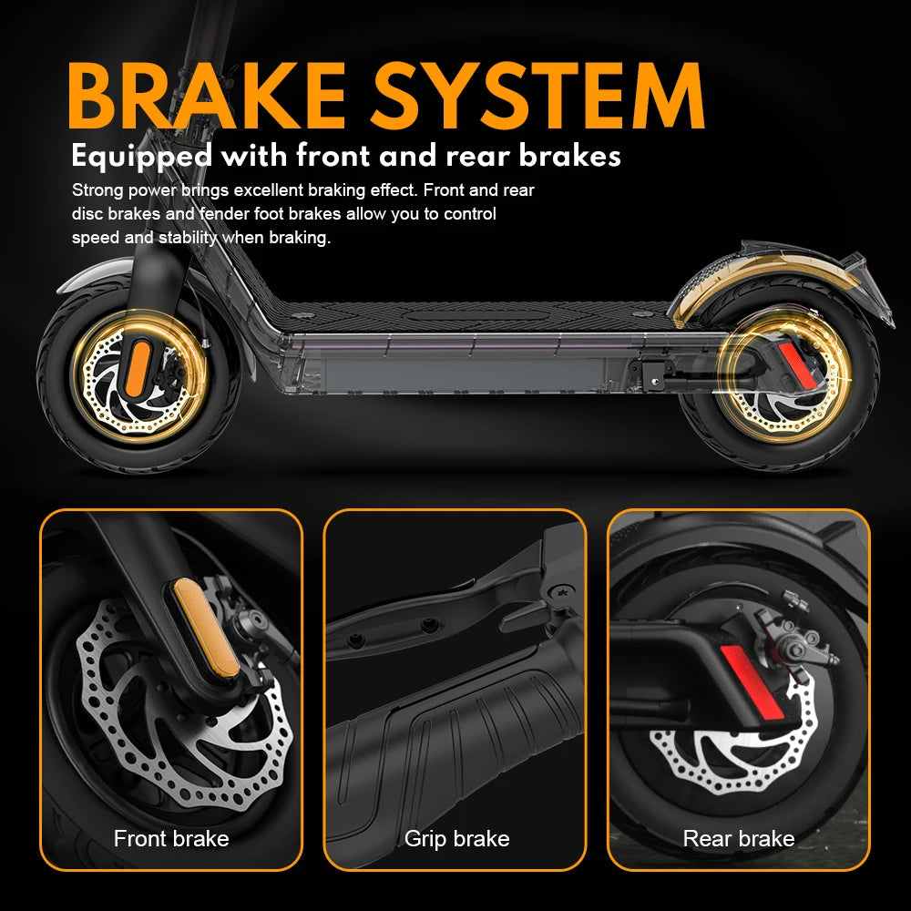 HX X9 Adult Electric Scooter 15.6AH 550W 48V 40KM/H Foldable Electric Kick Scooter 10 Inch E Scooter Electric Skateboard - Enfance-Heureuse