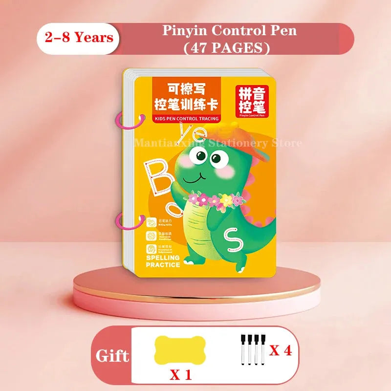 Magical Tracing Workbook Control Training Book Reusable Magic Practice Copybook Children Montessori Drawing Education Stationery - Enfance-Heureuse