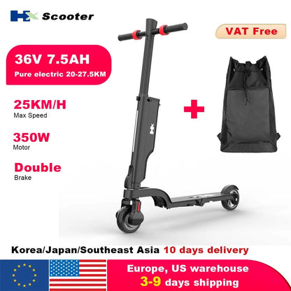 HX X6 electric scooter Foldable 350W 25KM/H Electric scooters 7.5AH 36V E Scooter 5.5 Inch Escooter for Adults - Enfance-Heureuse