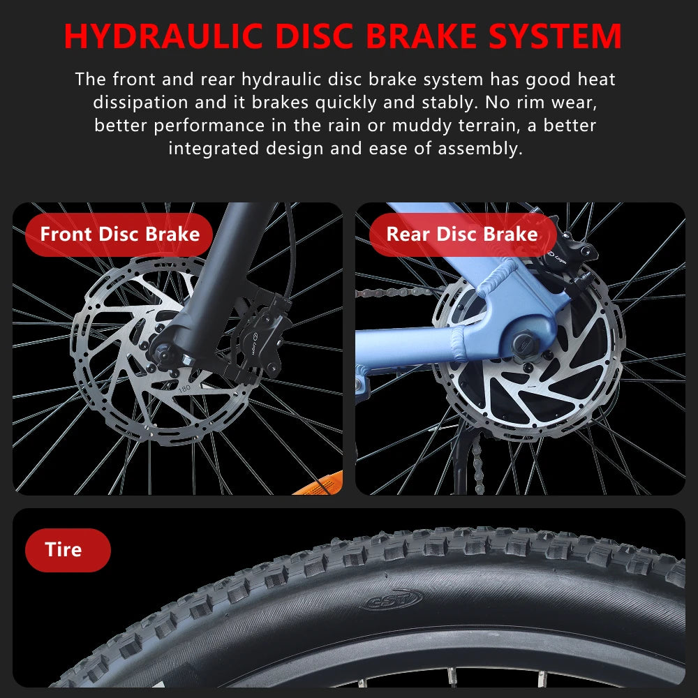 HX Q5 2000W Ebike Adult Electric Mountain Bicycle 27.5 inch Electric Bike 57km/h Removable battery Moped E Bikes Road Bike - Enfance-Heureuse