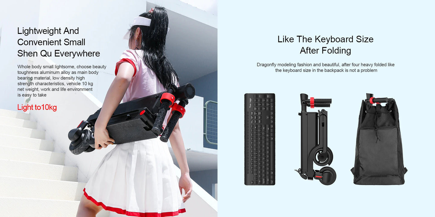 HX X6 electric scooter Foldable 350W 25KM/H Electric scooters 7.5AH 36V E Scooter 5.5 Inch Escooter for Adults - Enfance-Heureuse