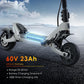 HEZZO F6 Electric Scooter 60V 1600W Dual Motors 10inch Off-road Folding Escooter 23AH Lithium Battery Long Range Full Suspension - Enfance-Heureuse