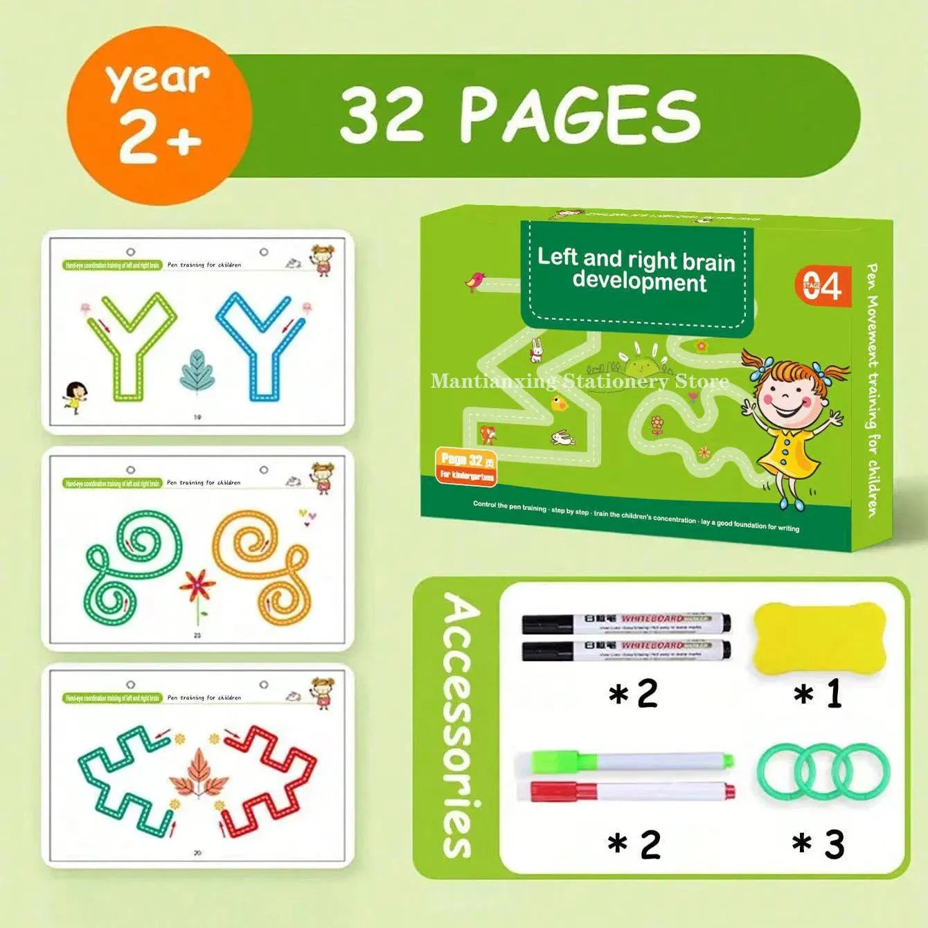 Magical Tracing Workbook Control Training Book Reusable Magic Practice Copybook Children Montessori Drawing Education Stationery - Enfance-Heureuse