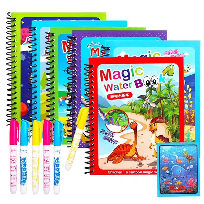 Children Magic Water Drawing Book Reusable Coloring Book Painting Drawing Toys Sensory Early Education Montessori Toys for Kids - Enfance-Heureuse