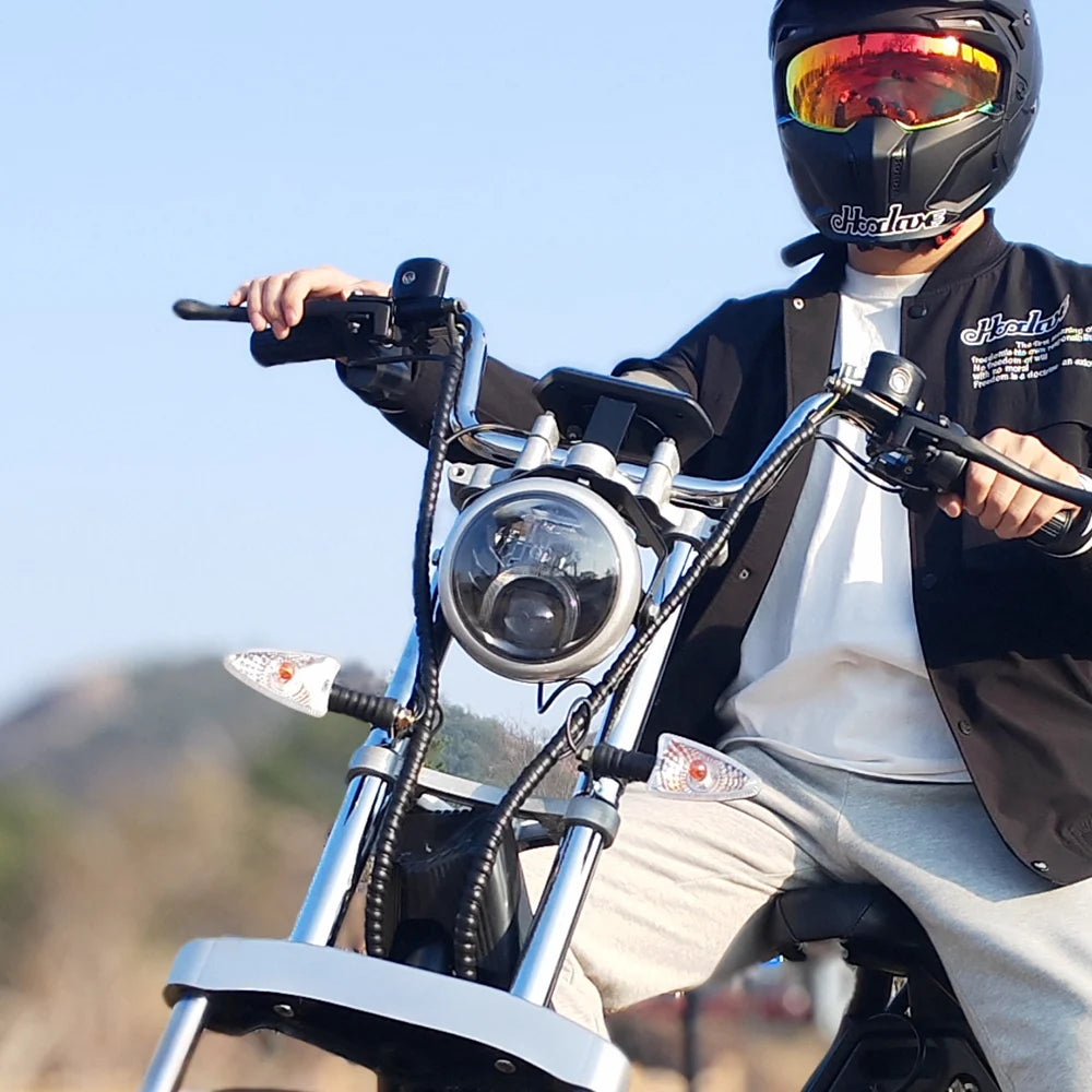 For Adults Citycoco 18 Inch Off-road Fat Tire Max Speed 60-70KM/H 4000 Powerful Motor 2 2heel Detachable Eectric Scooter - Enfance-Heureuse