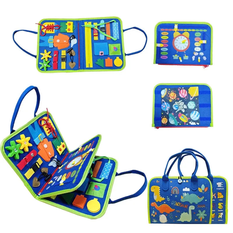 Montessori Children Busy Books Toys Baby Felt Activity Quiet Books Early Education Learning Book Toys Fine Motor Skills Toys - Enfance-Heureuse
