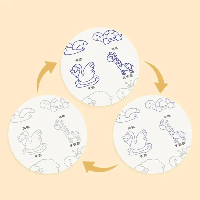 Magic Book Curious Copybook Children Drawing Books 3D Groove Reusable Educational Montessori Games for Writing Practice Book - Enfance-Heureuse